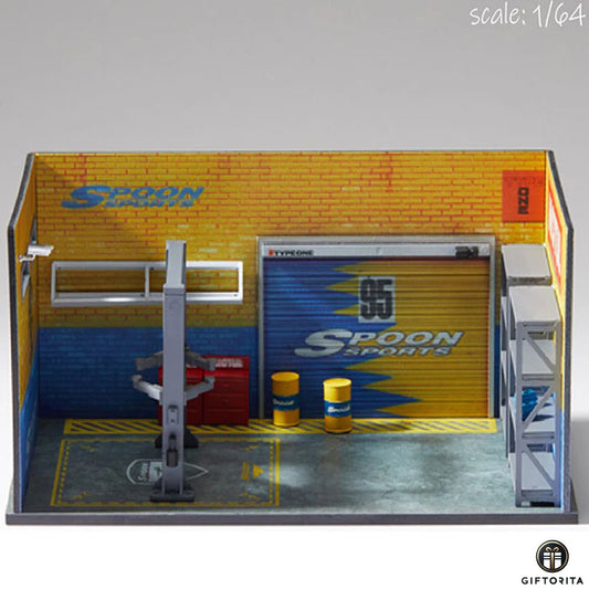 DIORAMA (P00120) - DIE CAST 1:64 # 95 SPOON SPORS – SPEED GARAGE