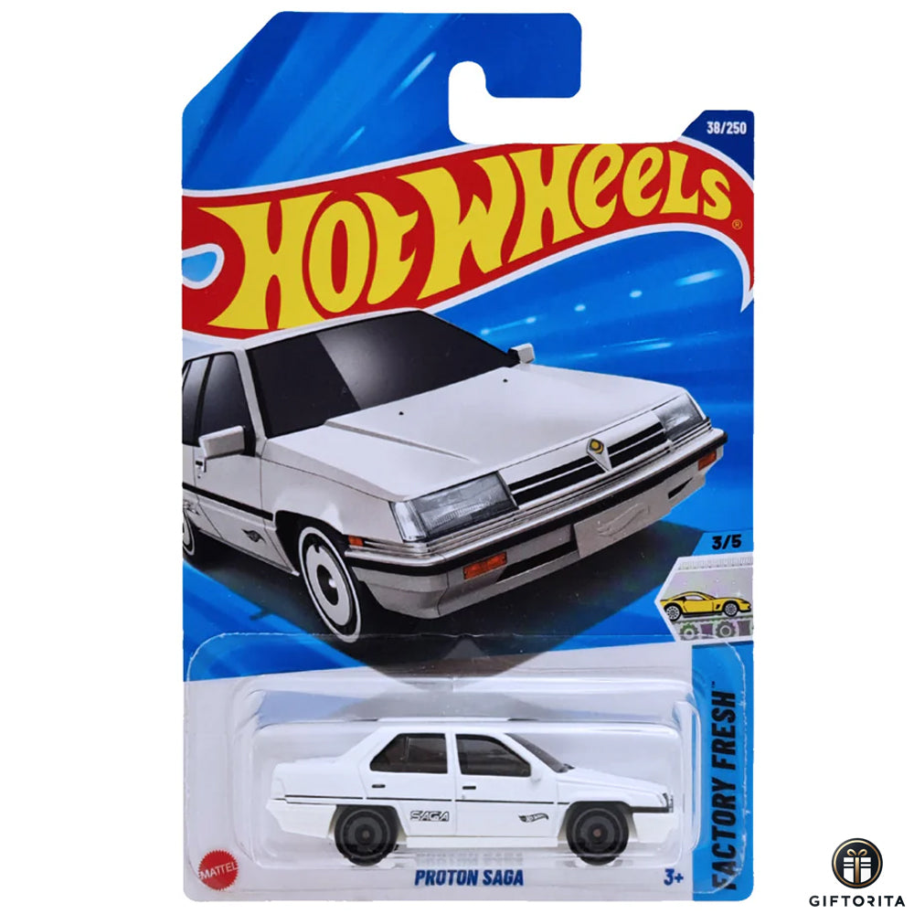 Hot Wheels Regular - Proton Saga - 3/5 & 38/250 - White