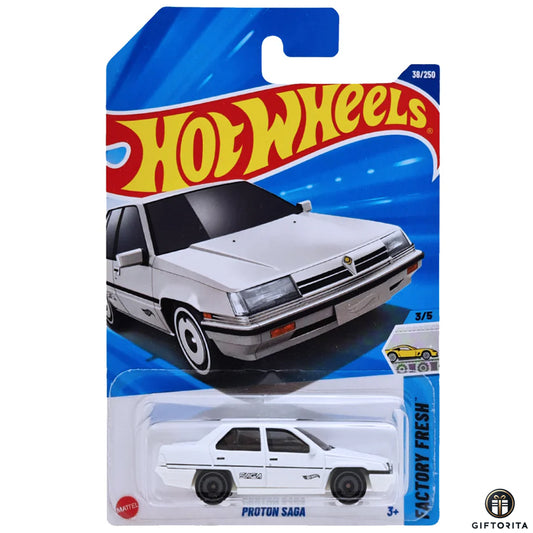 Hot Wheels Regular - Proton Saga - 3/5 & 38/250 - White
