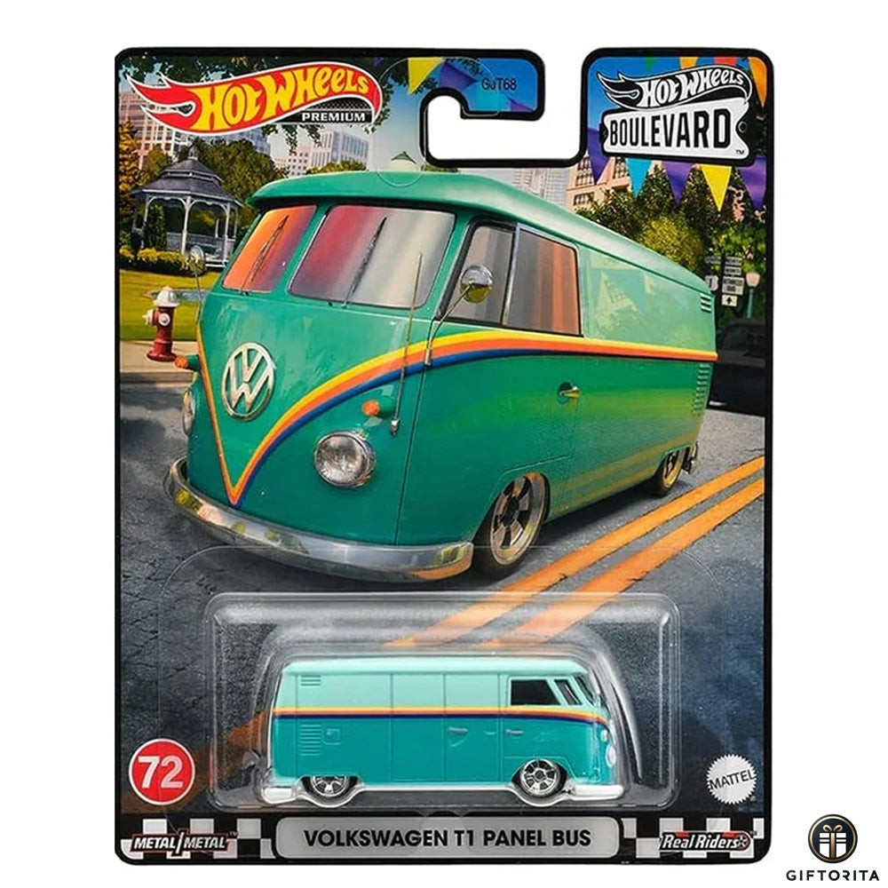 Hot Wheels Premium Single 4 – Boulevard 72 – Volkswagen T1 Panel Bus – Light green