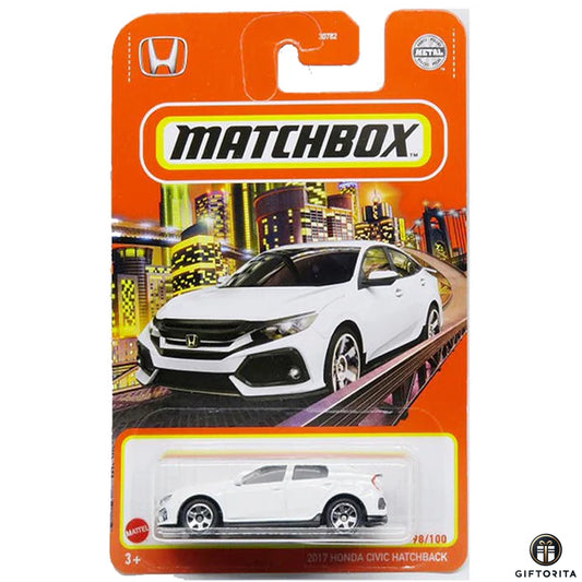 Matchbox Regular Card 2  (P00015)  – 2017 Honda Civic Hatchback – White – 98/100