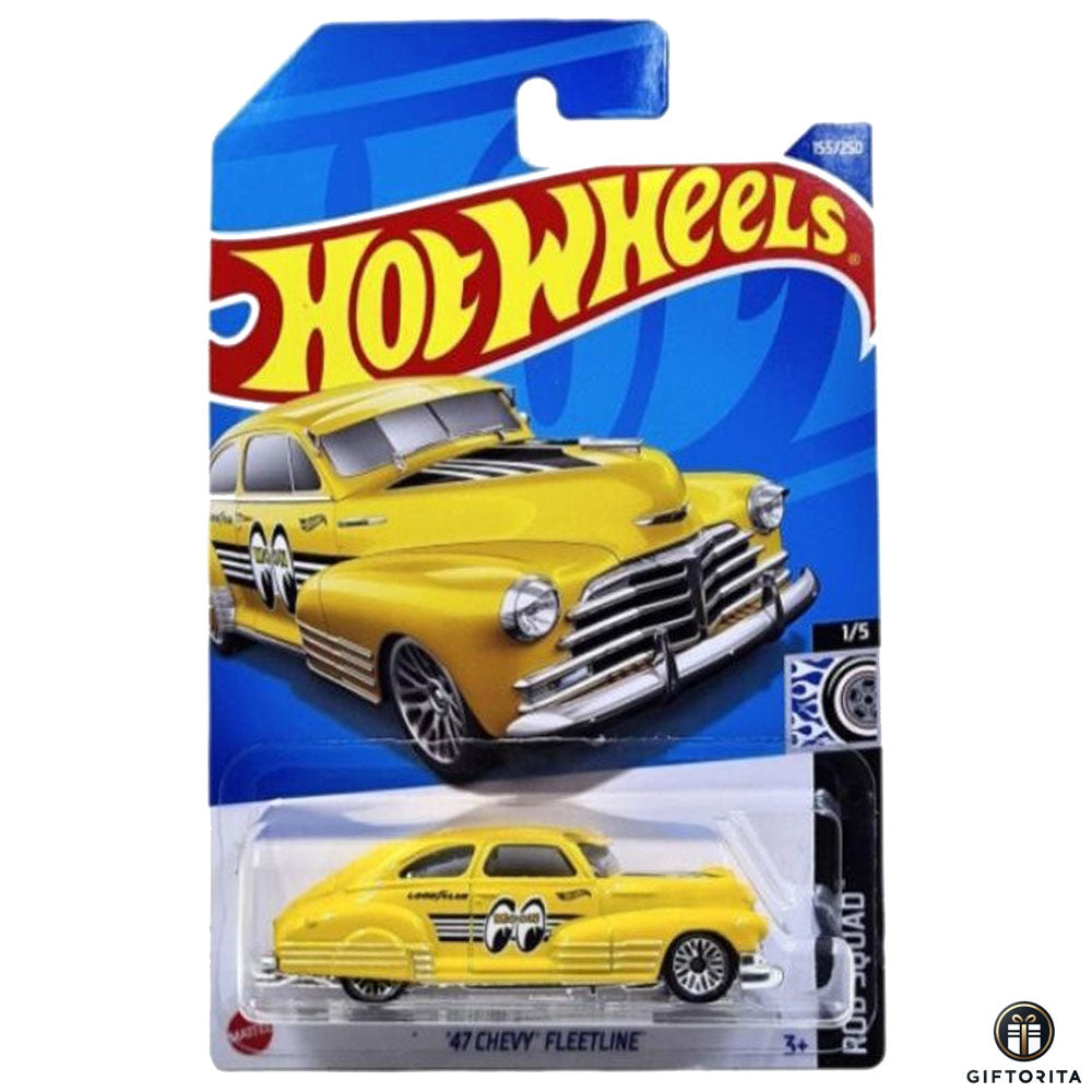 Hot Wheels Regular Chevy - 47 Chevy Fleetline - 1/5 & 155/250 - Yellow