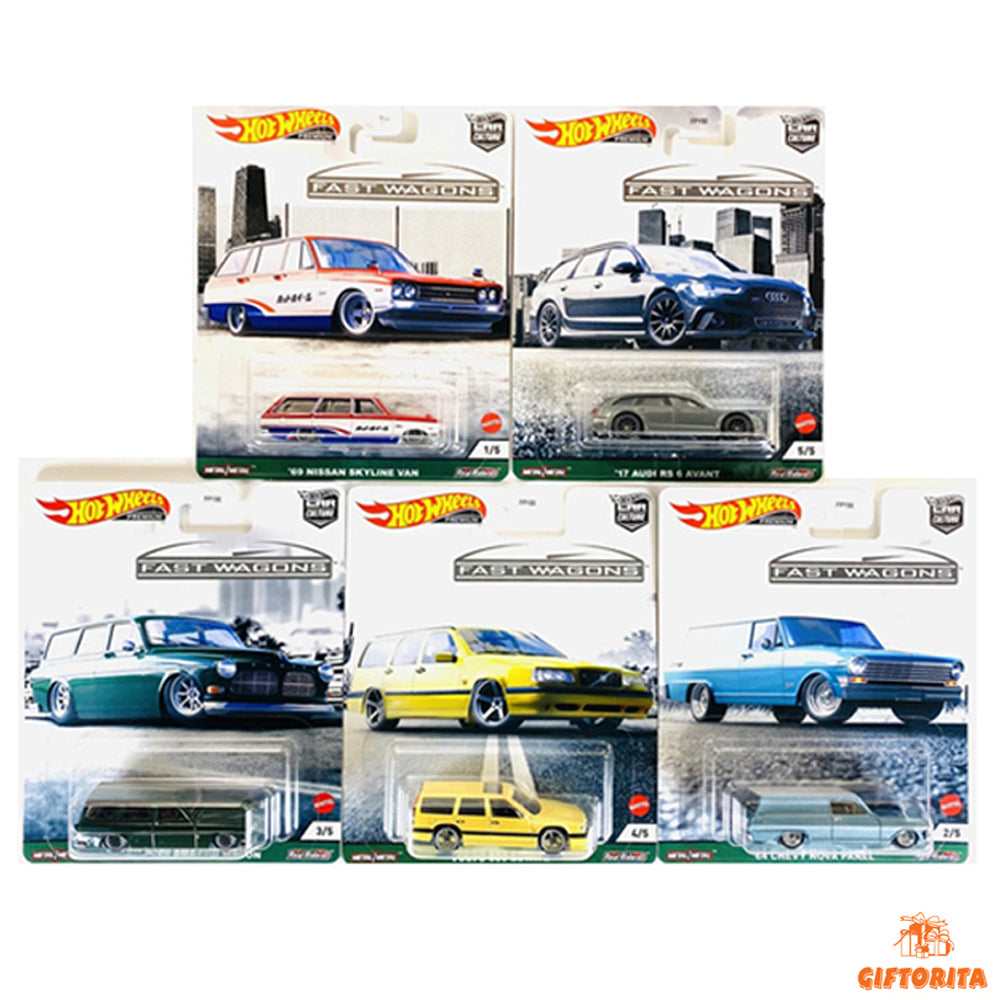 Hot Wheels Premium (P01163) – 2021 CAR CULTURE FAST WAGONS (Set of 5 Cars)