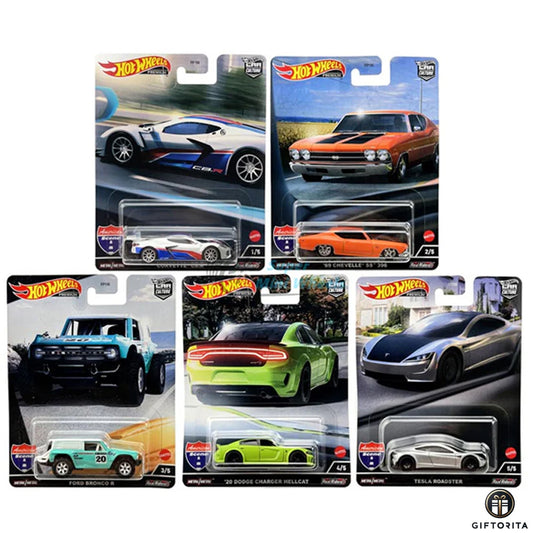 Hot Wheels Premium (P01184) – Car Culture American Scene Assort of 5 Cars