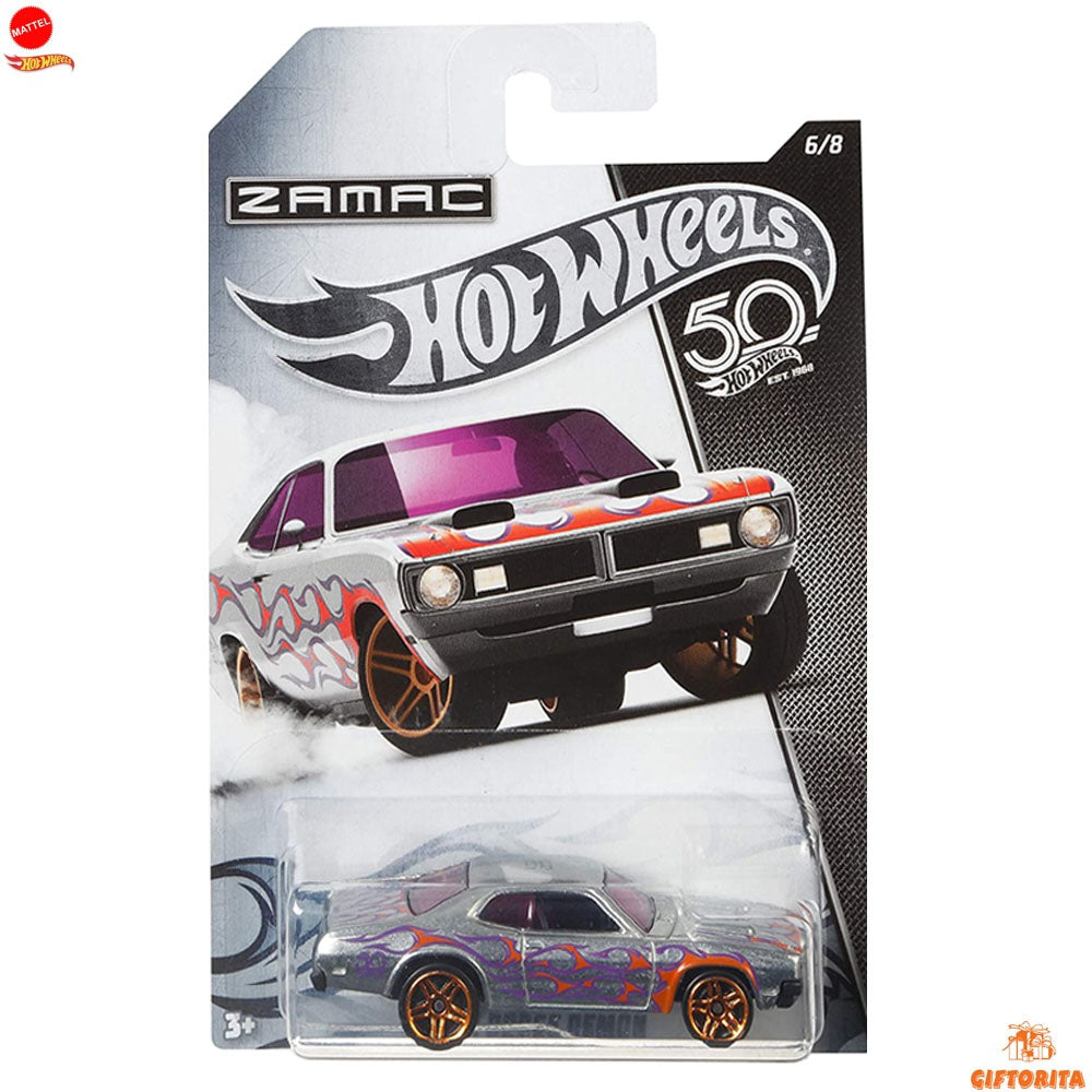 Hot Wheels Regular Dodge 1  –  71 Dodge Demon (Zamac) – 6/8  – Silver