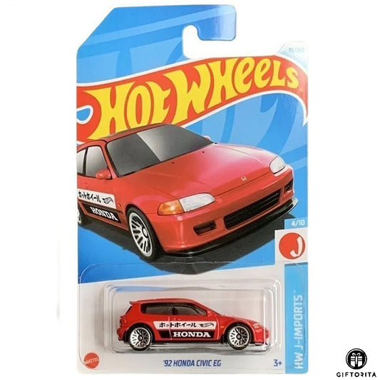 Hot Wheels Regular Honda 1  – 92 Honda Civic EG – 4/10 & 95/250 – Red