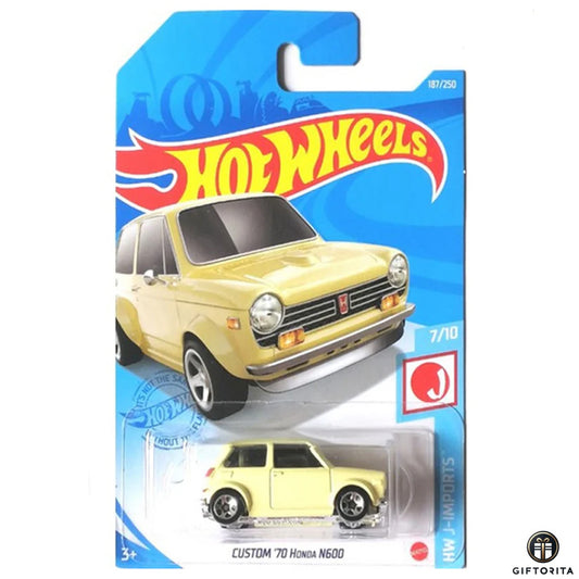 Hot Wheels Regular 2 – Custom 70 Honda N600 – 7/10 & 187/250  – Light Yellow
