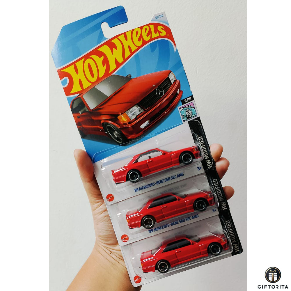 Hot Wheels Regular Set of 3 Car # 12 - 89 Mercedes-Benz 560 SEC AMG