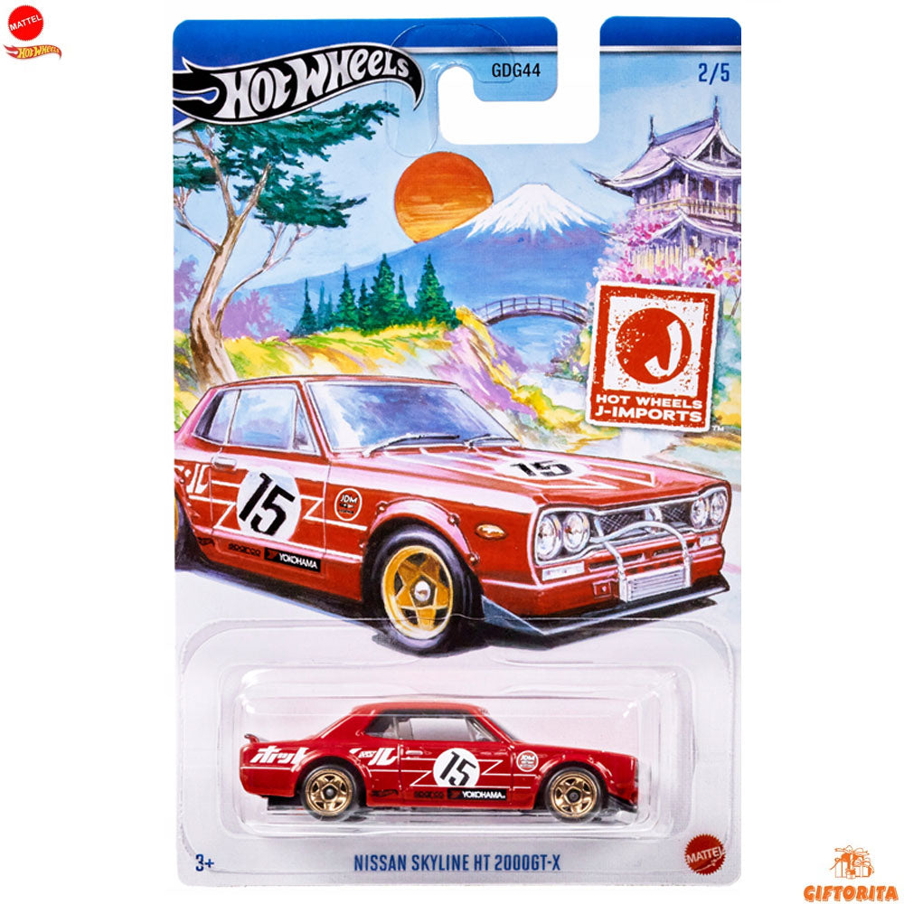 Hot Wheels Regular Nissan – Nissan Skyline HT 2000GT-X (J-Imports)  –  2/5  – Red