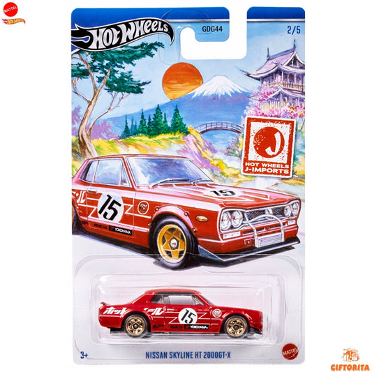 Hot Wheels Regular Nissan – Nissan Skyline HT 2000GT-X (J-Imports)  –  2/5  – Red