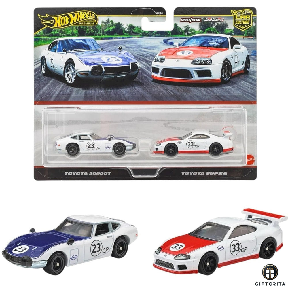 Hot Wheels Premium 2 Pack Set (P00009) – CAR CULTURE – Toyota 2000GT And Toyota Supra