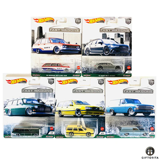 Hot Wheels Premium (P01163) – 2021 CAR CULTURE FAST WAGONS (Set of 5 Cars)