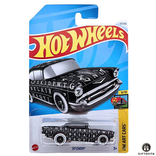Hot Wheels Regular – 57 Chevy – 6/10 & 121/250 – Black