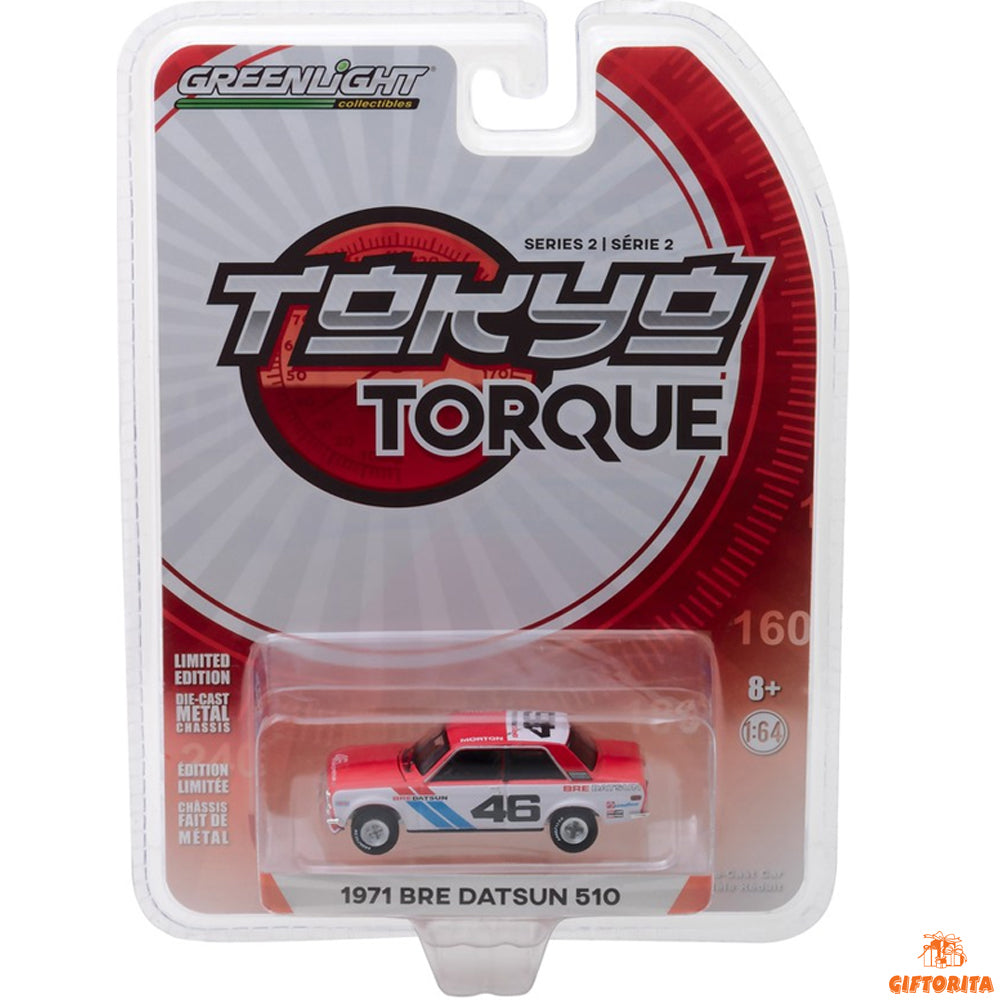 Greenlight Tokyo Torque Series 2 Die Cast 1:64 (P00981) – 1971 Bre Datsun 510