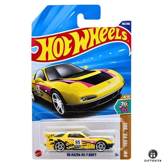 Hot Wheels Regular - 95 Mazda RX-7 Drift - 9/10 & 163/250 - Yellow