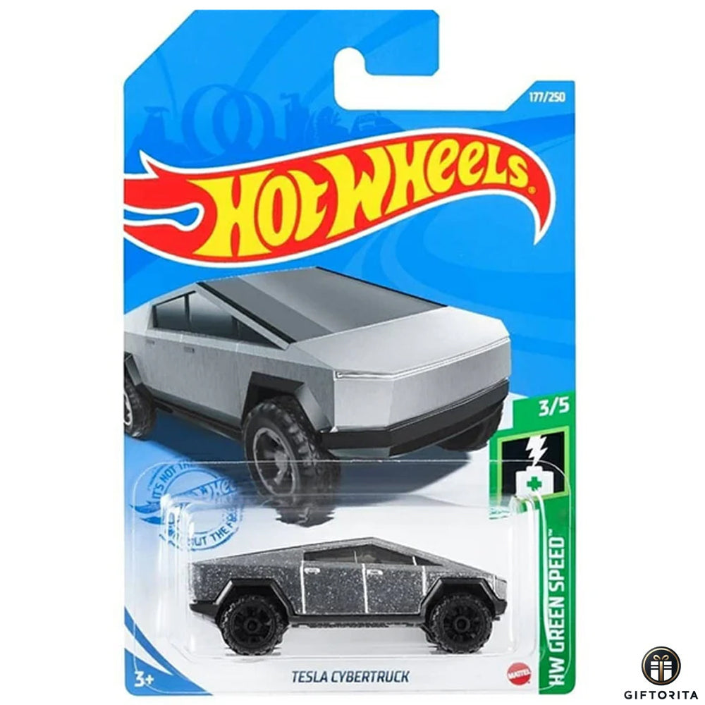 Hot Wheels Regular Tesla - Tesla CyberTruck - 3/5 - 177/250 -  Silver