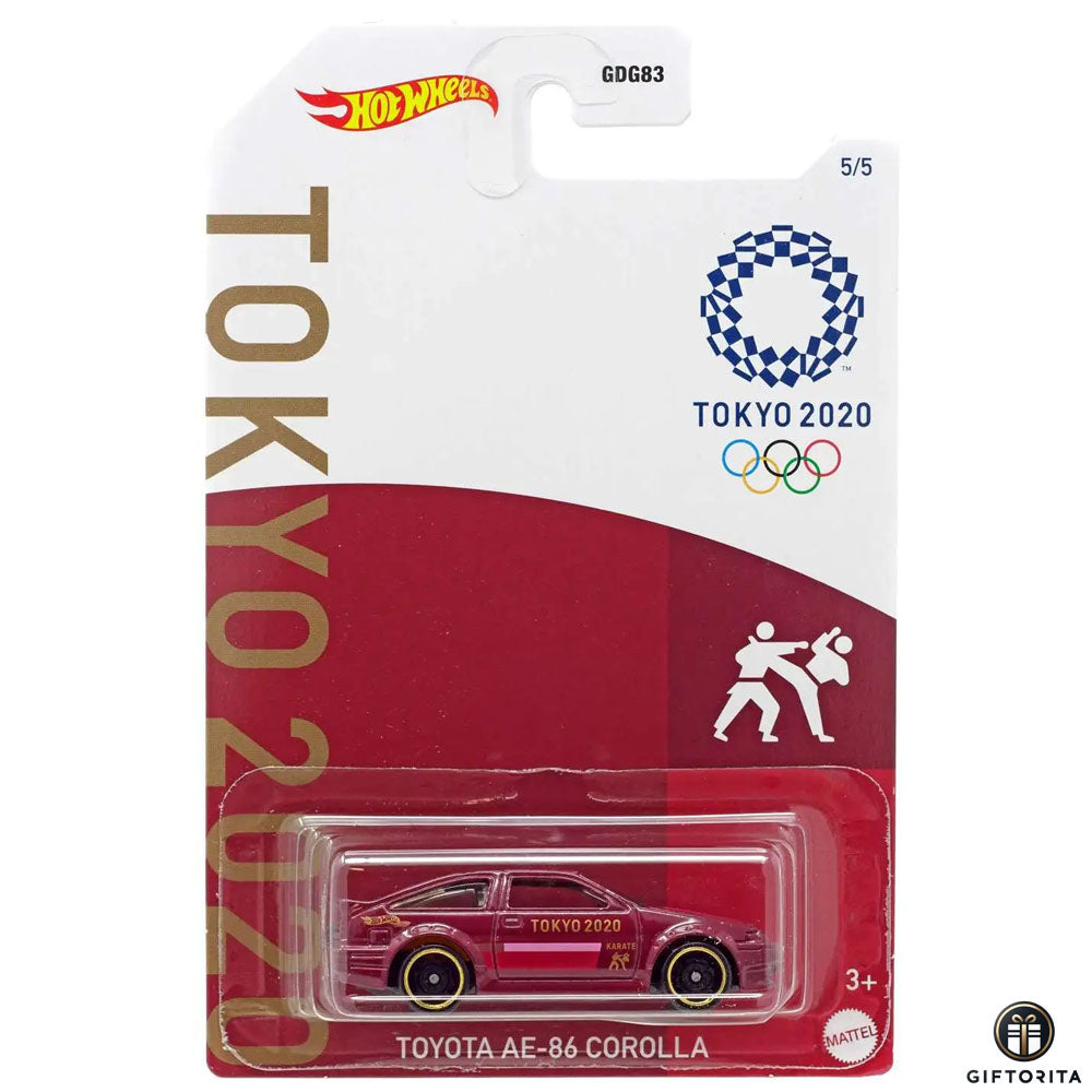 Hot Wheels Regular - Toyota AE-86 Corolla # Tokyo 2020 - 5/5 - Maroon