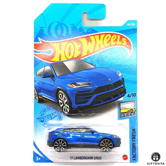 Hot Wheels Regular Lamborghini - 17 Lamborghini Urus - 4/10 & 64/250 - Blue