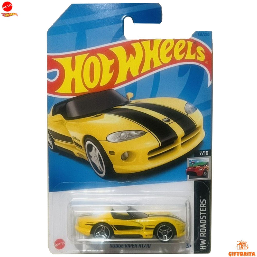 Hot Wheels Regular Dodge 1  – Dodge Viper RT/10  – 7/10 & 131/250  – Yellow