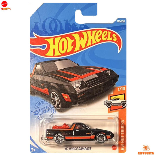 Hot Wheels Regular Dodge 1 –  82 Dodge Rampage  - 1/10 & 175/250 –  Black