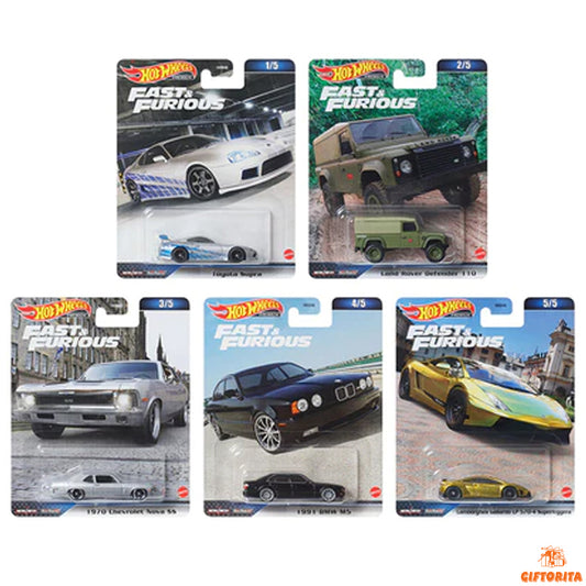 Hot Wheels Premium (P01169) – Fast and Furious 2023 Mix 4 D Case Set of 5