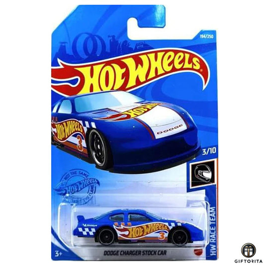 Hot Wheels Regular Dodge 1  – Dodge Charger Stock Car  – 3/10 & 194/250 –  Blue