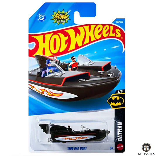 Hot Wheels Regular Batman - 1966 Bat Boat/ Bateau - 3/5 & 107/250 - Black