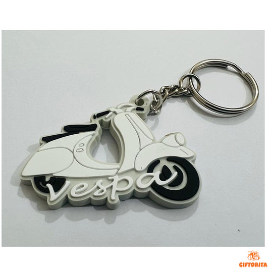 Key Ring (P00995) - Vespa Keyring White 🛵