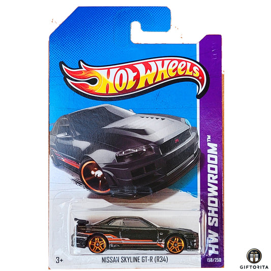 Hot Wheels Regular Nissan - Nissan Skyline GT-R (R34) - 158/250 - Black
