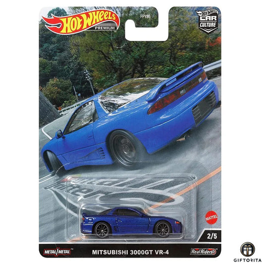 Hot Wheels Premium Single 1 - Car Culture Mountain Drifters- Mitsubishi 3000GT VR-4 - 2/5 - Blue