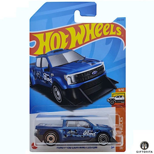 Hot Wheels Regular Ford 1  –  Ford F-150 Lightning Custom – 9/10 & 226/250 – Blue