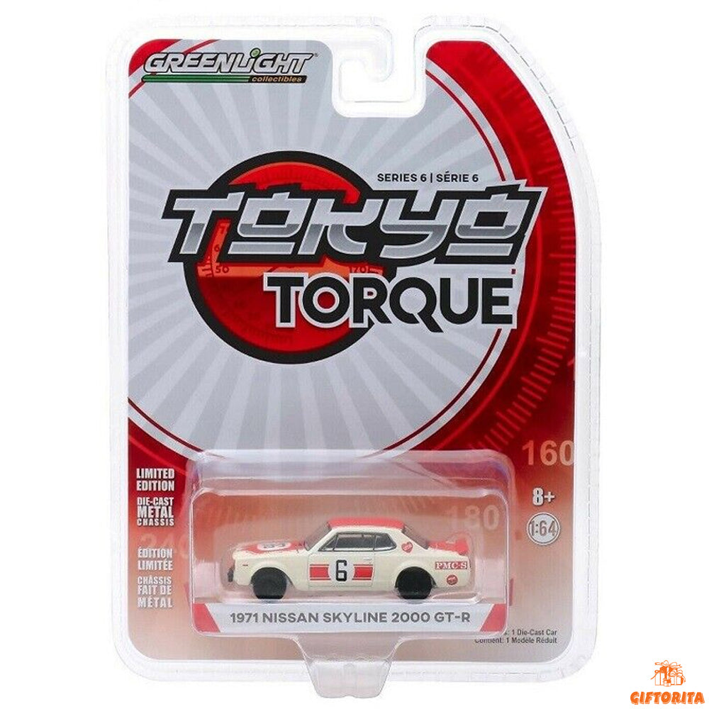 Greenlight Tokyo Torque series 6 Die Cast 1:64 (P00981) – 1971 Nissan Skyline 2000 GT-R #6