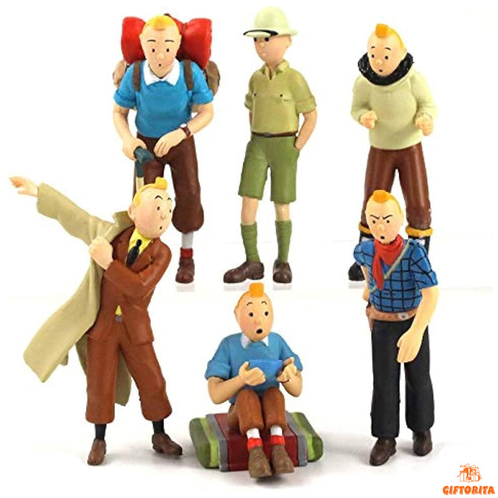 Action Figure – Tin Tin Set of 6 Pcs (P01267)