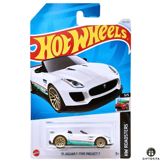 Hot Wheels Regular – 15 Jaguar F-Type Project 7 – 5/5 & 116/250 – White