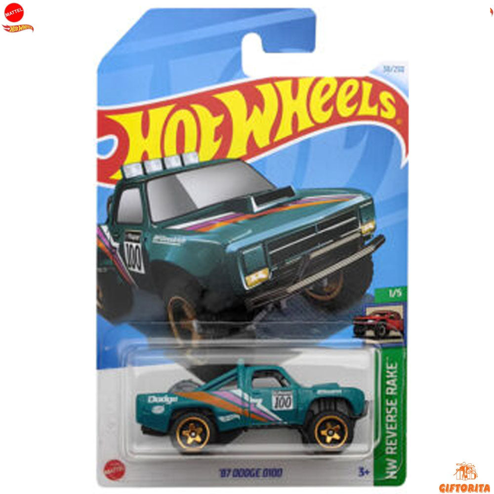 Hot Wheels Regular Dodge 2 – 87 Dodge D100 – 1/5 & 38/250 – Light Green