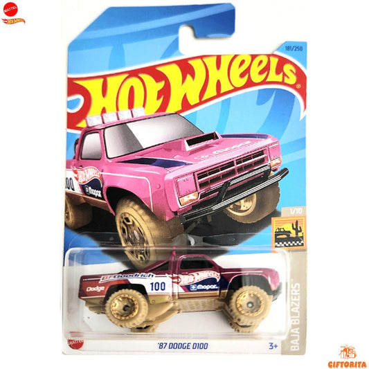 Hot Wheels Regular Dodge 2  –  87 Dodge D100 - 1/10 & 181/250  –  Pink