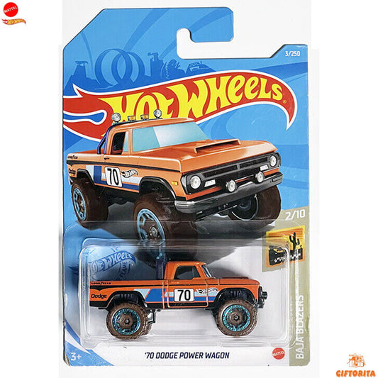 Hot Wheels Regular Dodge 2  – 70 Dodge Power Wagon - 2/10 & 3/250 – Orange