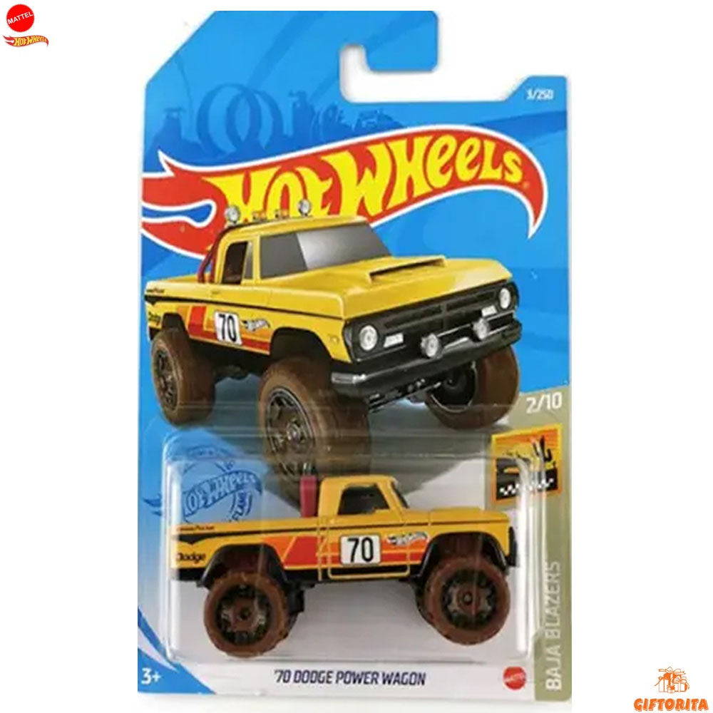 Hot Wheels Regular Dodge 2  – 70 Dodge Power Wagon - 2/10 & 3/250 - Yellow