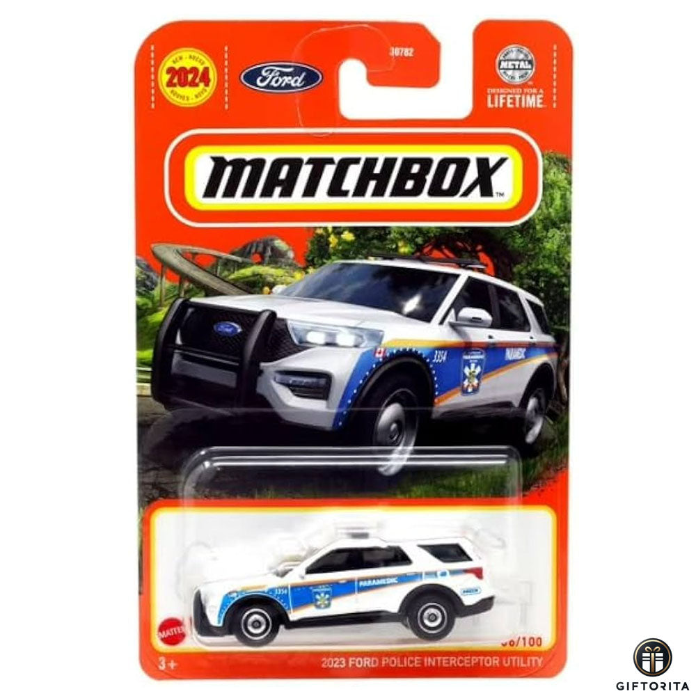 Matchbox Regular Card (P00015) -  2023 Ford Police Interceptor Utility - 36/100 - White