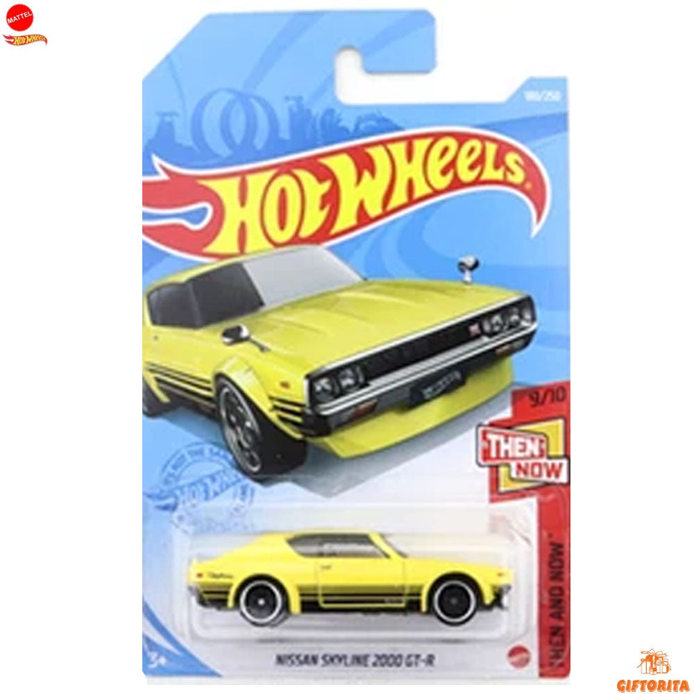 Hot Wheels Regular Nissan 1 – NISSAN SKYLINE 2000 GT-R  –  9/10 & 180/250 – Yellow