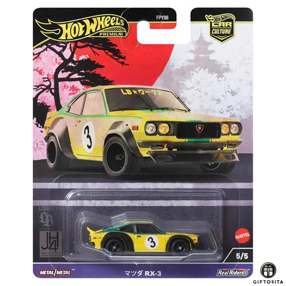 Hot Wheels Premium Single – Mazda RX-3 – 5/5 – Yellow
