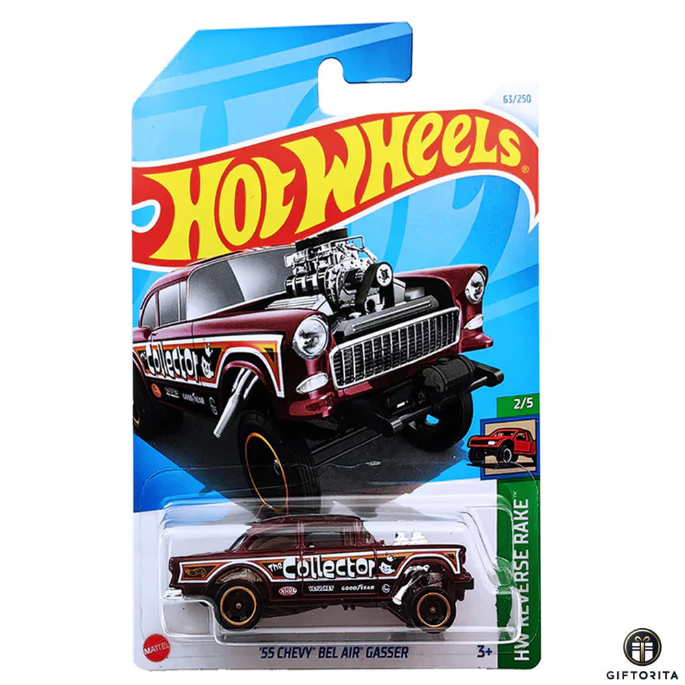 Hot Wheels Regular – 55 Chevy BEL Air Gasser – 2/5 & 63/250 – Maroon