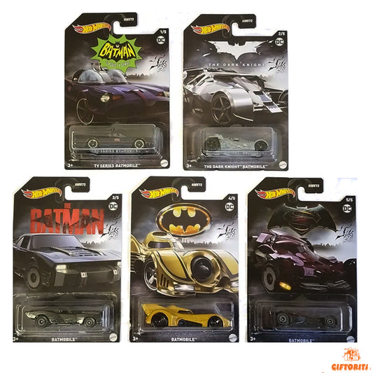 Hot Wheels Regular Set (P01610) – Batman Set of 5 Batmobile Classic TV Dark Knight Tumbler Action