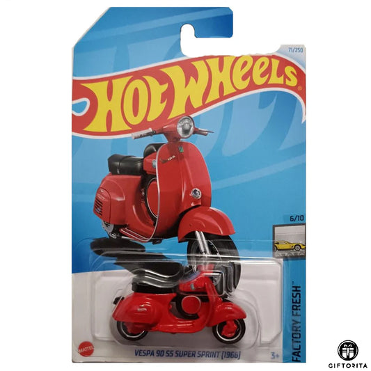 Hot Wheels Regular Vespa  – Vespa 90 SS Super Sprint (1966)  – 6/10 & 71/250  – Red