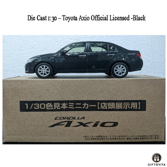 Die Cast 1:30 – Toyota Axio Official Licensed – Black