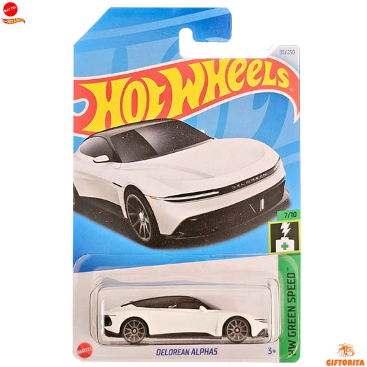 Hot Wheels Regular Delorean  –  Delorean Alphas –  7/10 & 85/250  – White