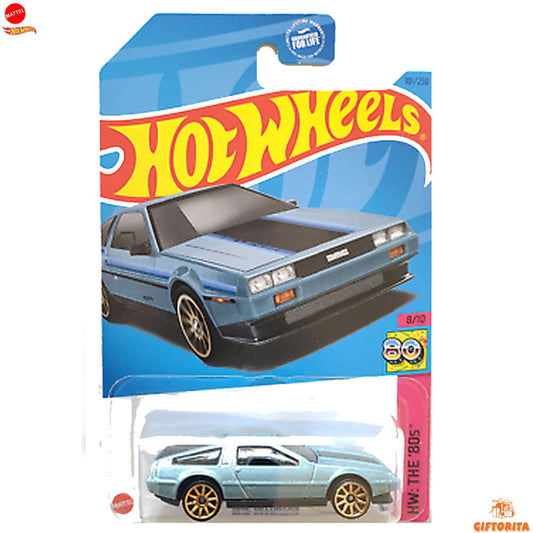 Hot Wheels Regular Delorean - DMC Delorean – 8/10 & 101/250 – Skyblue