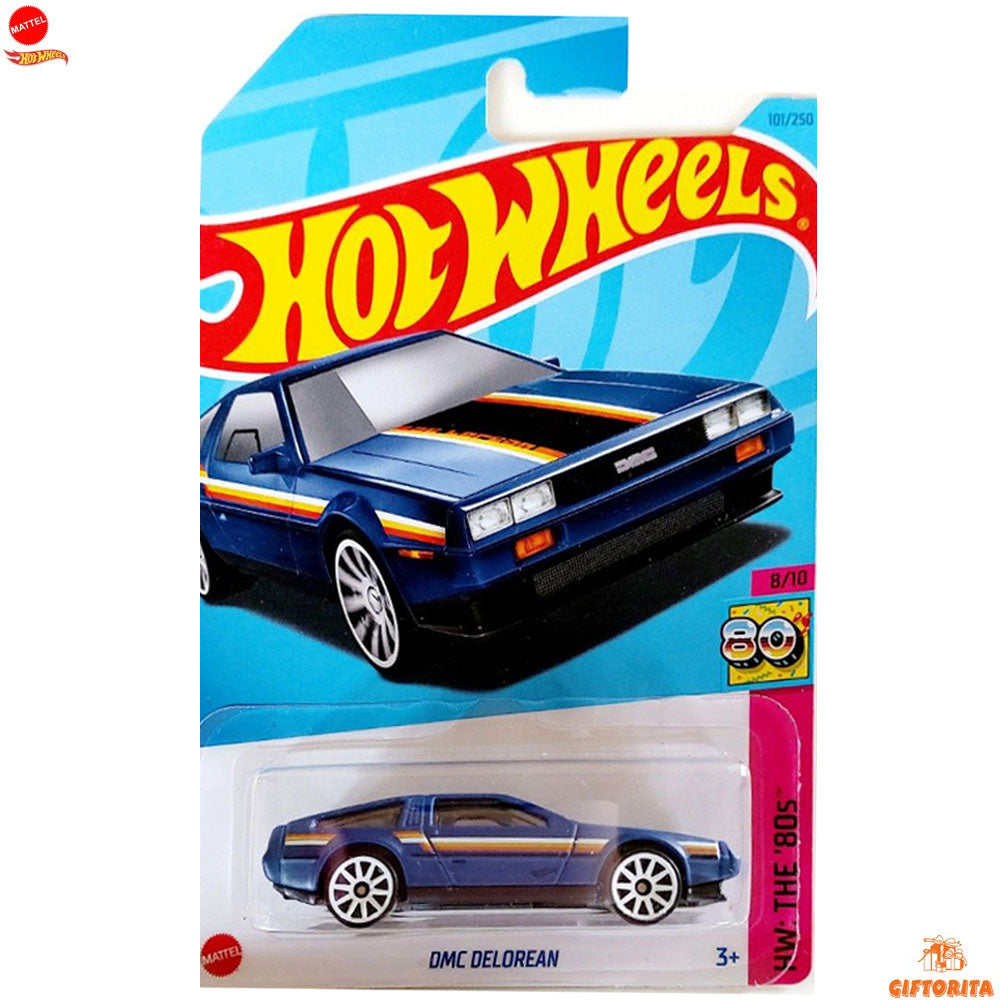 Hot Wheels Regular Delorean - DMC Delorean – 8/10 & 101/250 – Blue