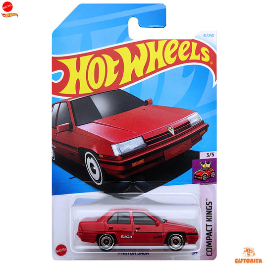 Hot Wheels Regular Proton  – PROTON SAGA – 3/5 & 41/250  –  Red