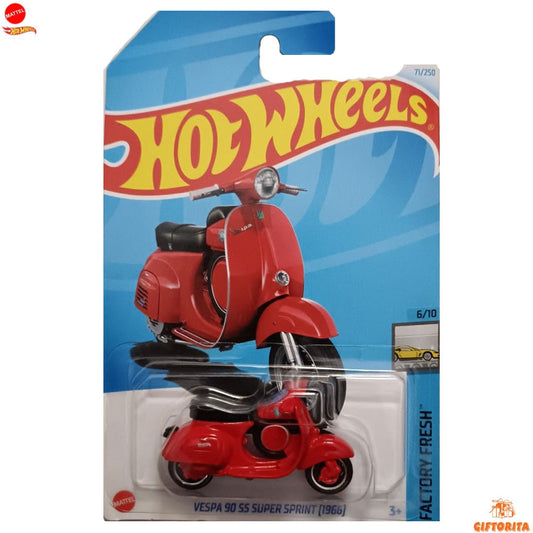 Hot Wheels Regular Vespa  – Vespa 90 SS Super Sprint (1966)  – 6/10 & 71/250  – Red